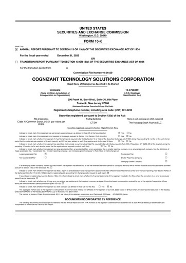 Thumbnail Cognizant Technology Solutions  10-K Annual Report 2025