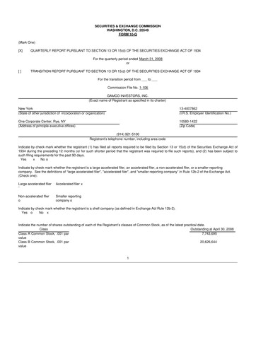 Vorschaubild GAMCO Investors
 10-Q Quartalsbericht  