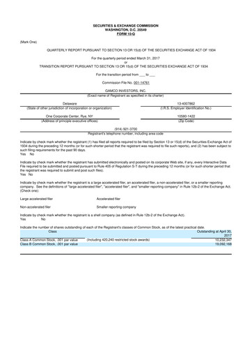 Vorschaubild GAMCO Investors
 10-Q Quartalsbericht 2017 