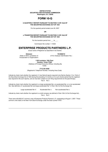 Vorschaubild Enterprise Products 10-Q Quartalsbericht  