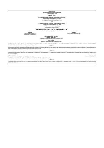 Vorschaubild Enterprise Products 10-Q Quartalsbericht 2012 