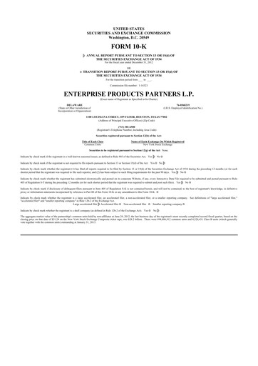 Thumbnail Enterprise Products 10-K Annual Report 2012