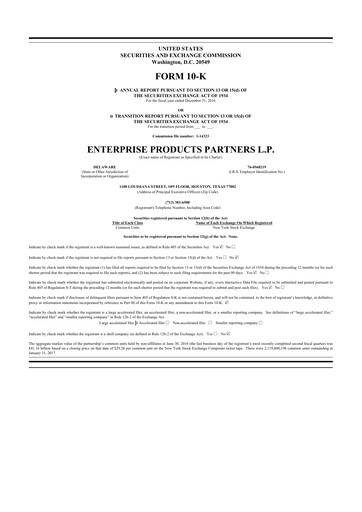 Thumbnail Enterprise Products 10-K Annual Report 2016