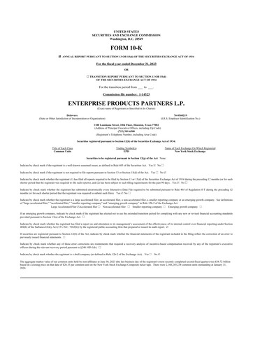 Thumbnail Enterprise Products 10-K Annual Report 2023