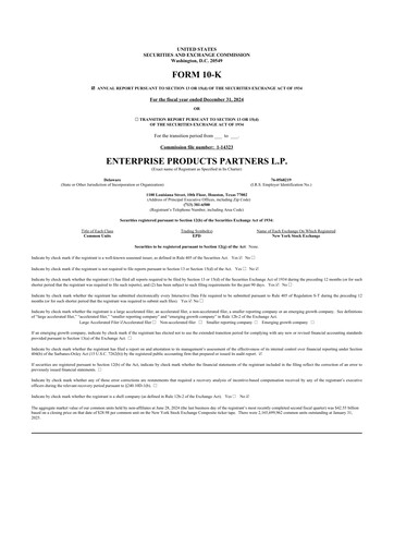 Thumbnail Enterprise Products 10-K Annual Report 2024