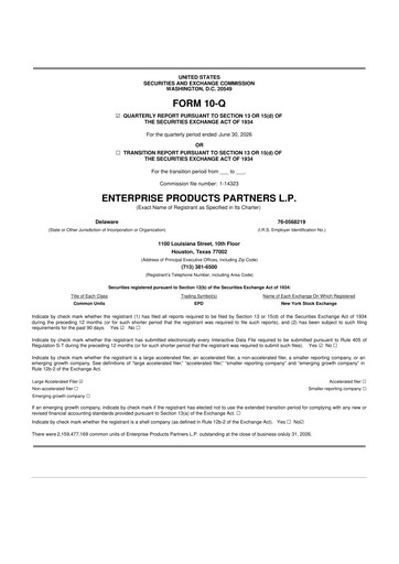 Thumbnail Enterprise Products 10-Q Quarterly Report FY2026 