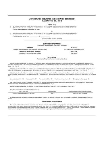 Vorschaubild American Axle & Manufacturing 10-Q Quartalsbericht 2026 