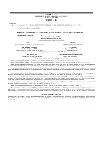 Vorschaubild Lexicon Pharmaceuticals
 10-K Jahresbericht 2017
