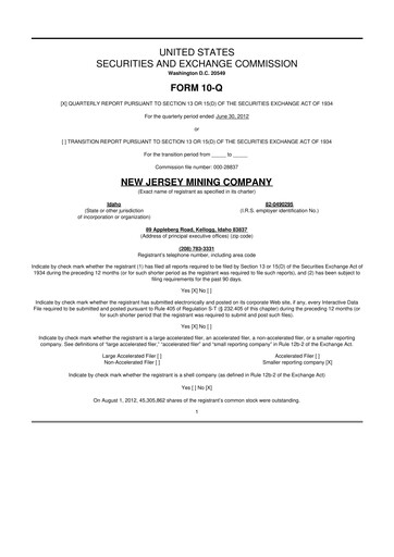 Thumbnail Idaho Strategic Resources 10-Q Quarterly Report FY2012 