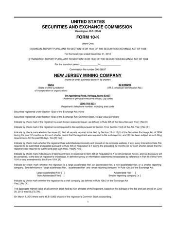 Thumbnail Idaho Strategic Resources 10-K Annual Report 2012