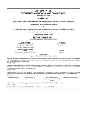 Thumbnail Trilogy Metals
 10-Q Quarterly Report FY 