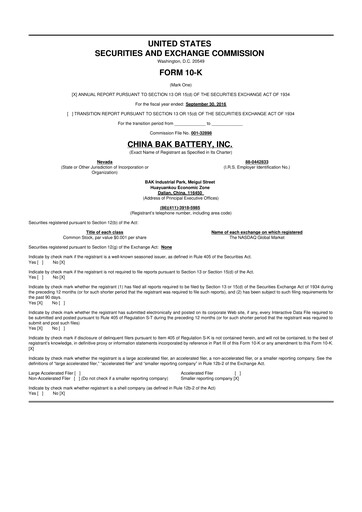 Thumbnail CBAK Energy Technology 10-K Annual Report 2016