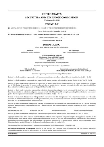 Thumbnail SunOpta 10-K Annual Report 2016