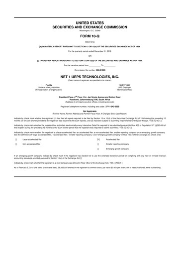 Thumbnail Lesaka Technologies 10-Q Quarterly Report FY2019 