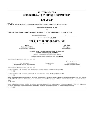 Thumbnail Lesaka Technologies 10-K Annual Report 2020