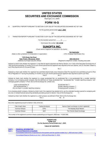 Vorschaubild SunOpta 10-Q Quartalsbericht 2023 