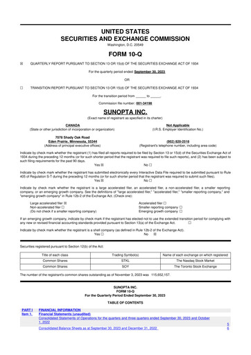 Vorschaubild SunOpta 10-Q Quartalsbericht 2023 