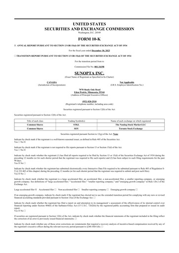 Thumbnail SunOpta 10-K Annual Report 2023