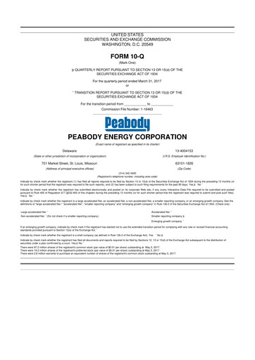 Thumbnail Peabody Energy
 10-Q Quarterly Report FY2017 
