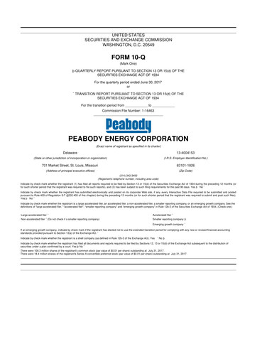 Thumbnail Peabody Energy
 10-Q Quarterly Report FY2017 