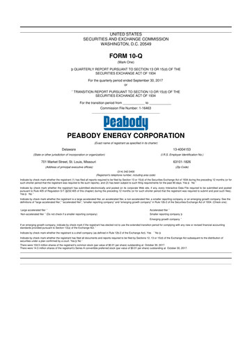 Thumbnail Peabody Energy
 10-Q Quarterly Report FY2017 
