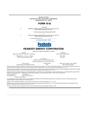 Thumbnail Peabody Energy
 10-Q Quarterly Report FY2022 