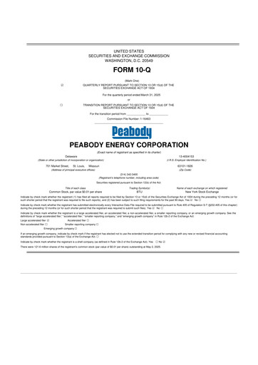 Thumbnail Peabody Energy
 10-Q Quarterly Report FY2025 