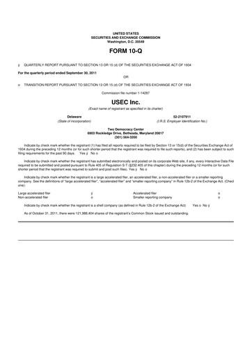 Vorschaubild Centrus Energy 10-Q Quartalsbericht 2011 