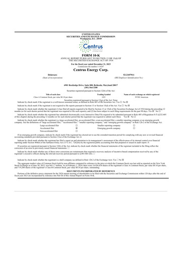 Thumbnail Centrus Energy 10-K Annual Report 2023