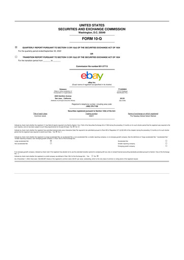 Thumbnail eBay 10-Q Quarterly Report FY2022 