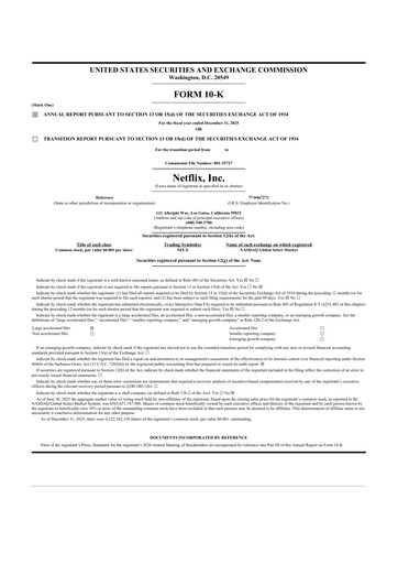 Thumbnail Netflix 10-K Annual Report 2025