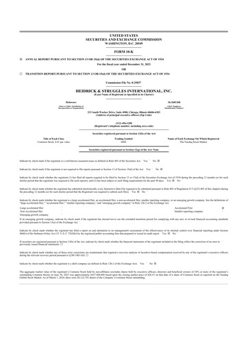 Thumbnail Heidrick & Struggles

 10-K Annual Report 2023