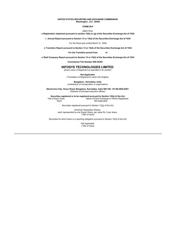 Thumbnail Infosys 20-F Annual Report 