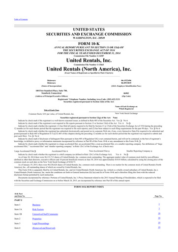 Thumbnail United Rentals
 10-K Annual Report 2014