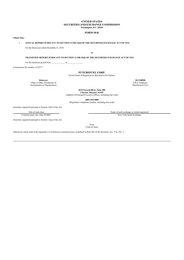 Thumbnail FutureFuel 10-K Annual Report 