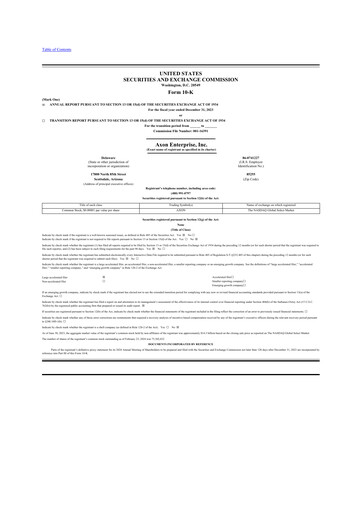 Thumbnail Axon Enterprise
 10-K Annual Report 2023