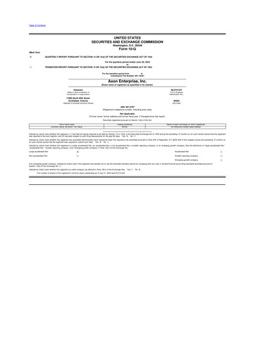 Thumbnail Axon Enterprise
 10-Q Quarterly Report FY2024 