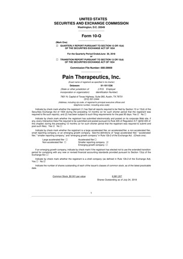 Thumbnail Cassava Sciences
 10-Q Quarterly Report FY2018 