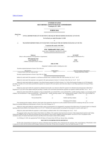 Thumbnail PTC Therapeutics
 10-K Annual Report 2020