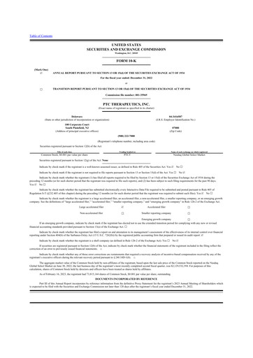 Thumbnail PTC Therapeutics
 10-K Annual Report 2022