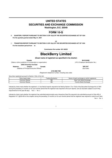 Thumbnail BlackBerry 10-Q Quarterly Report FY2022 