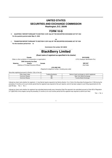 Thumbnail BlackBerry 10-Q Quarterly Report FY2025 