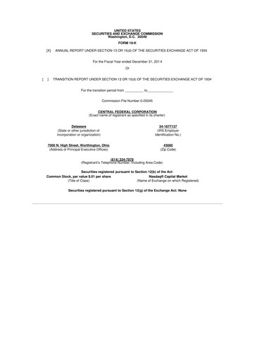 Thumbnail CF Bankshares 10-K Annual Report 