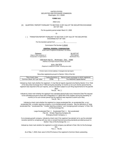 Thumbnail CF Bankshares 10-Q Quarterly Report FY2020 