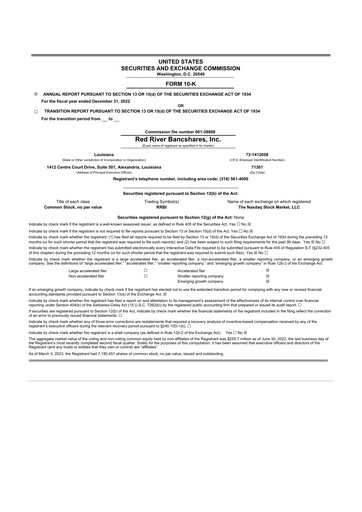 Thumbnail Red River Bancshares 10-K Annual Report 2022