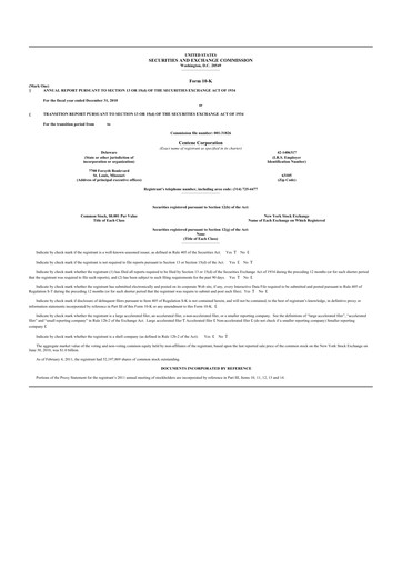 Thumbnail Centene 10-K Annual Report 2010