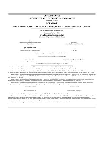 Thumbnail Booking Holdings (Booking.com) 10-K Annual Report 2012