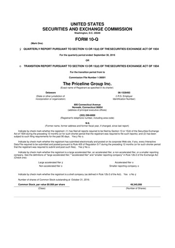 Thumbnail Booking Holdings (Booking.com) 10-Q Quarterly Report FY2016 