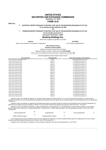 Thumbnail Booking Holdings (Booking.com) 10-Q Quarterly Report FY2026 