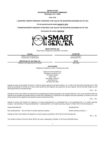 Vorschaubild RumbleOn 10-Q Quartalsbericht 2014 